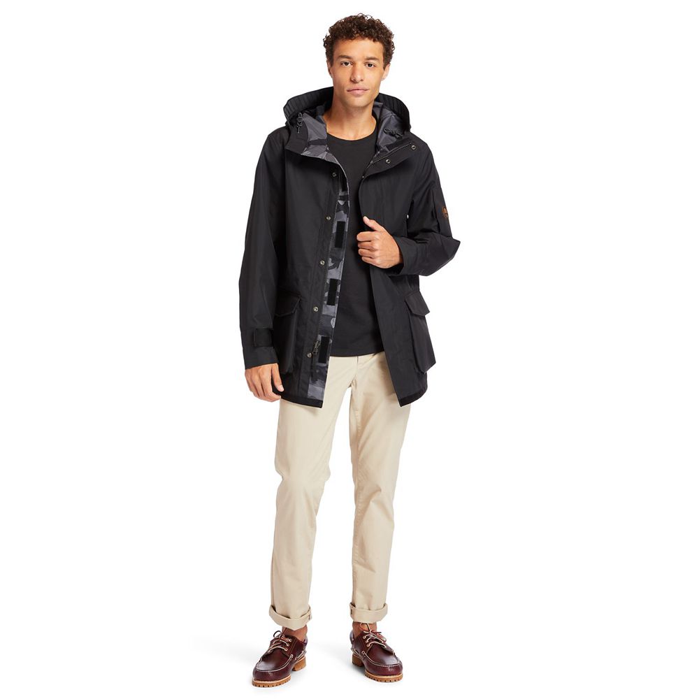 Geaca Timberland Barbati Negrii - Reversible Iarna Overcoat - Romania - DRUWAJ508